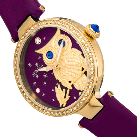 Women\'s Genuine Leather Band Watch w/Custom Owl